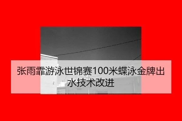 张雨霏游泳世锦赛100米蝶泳金牌出水技术改进